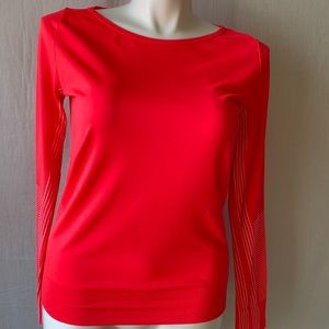 Nike Vibrant Red, Long-sleeve, Dri-fit Running Shirt, Size: M